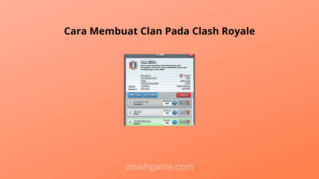 Cara Membuat Clan Clash Royale Yang Baru Dan Mudah