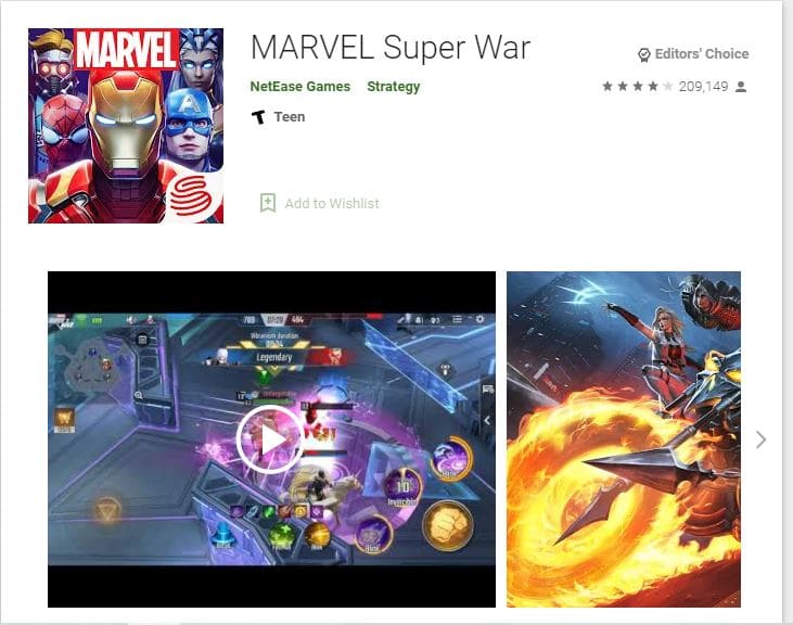 game MOBA android Marvel Super Wars