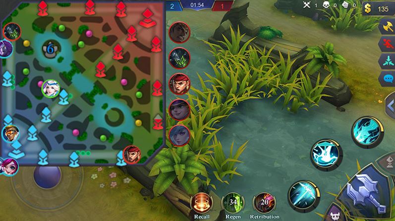 cara bermain mobile legend untuk pemula perhatikan mini map