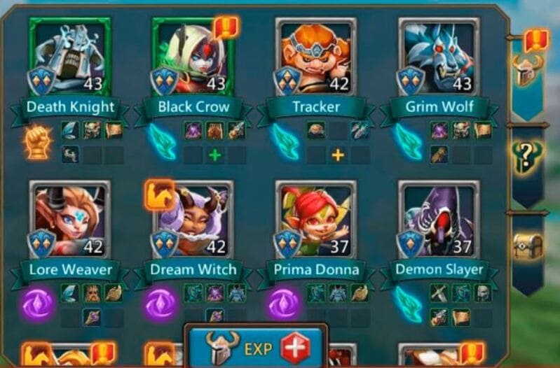 daftar hero Lords Mobile