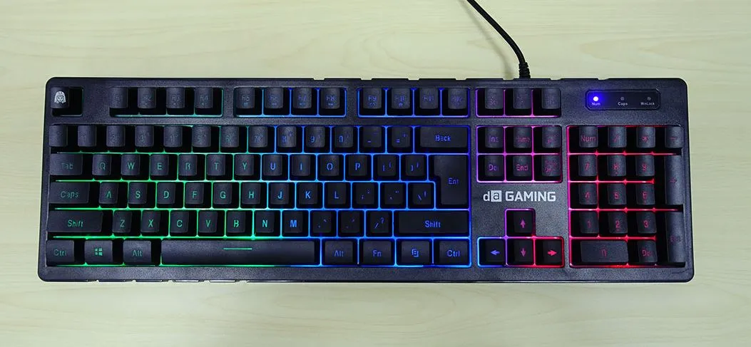 Digital Alliance Black Rubby Rainbow keyboard untuk bermain game