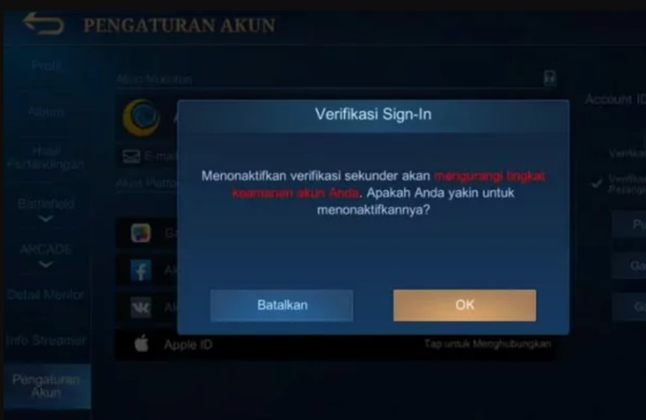 manfaat Top Up Diamond ML terhindar dari hack akun