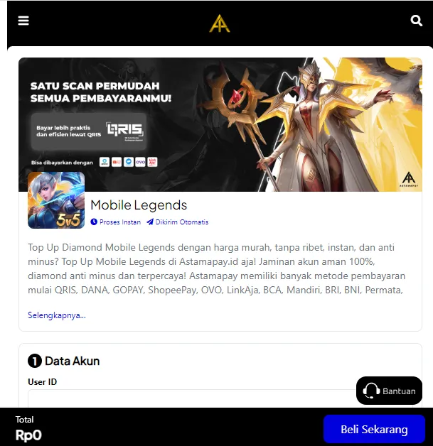 beli diamond Mobile Legend murah cepat