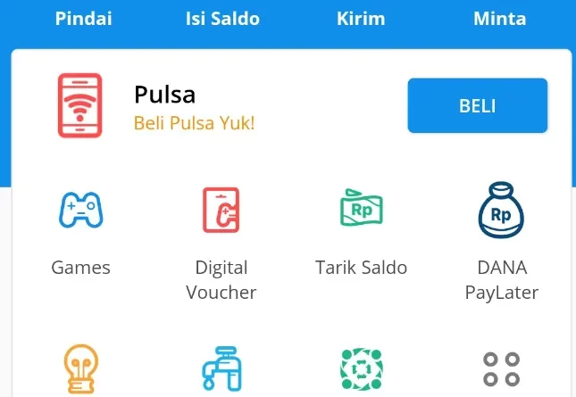 kode top up dana dari setiap bank