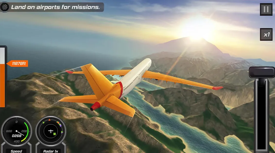 Flight pilot simulator 3D yang bisa dimainkan di Android