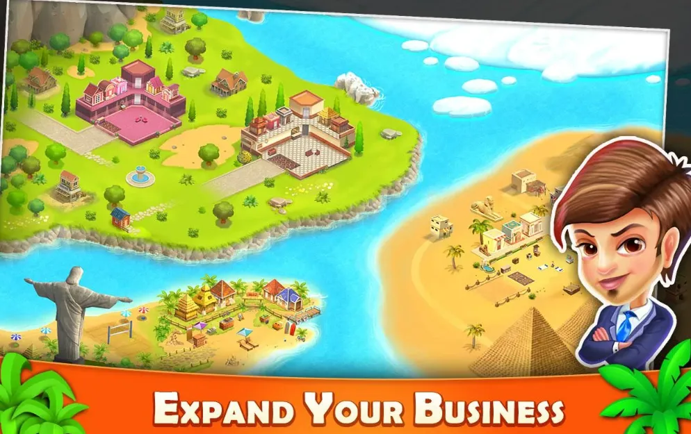 game simulasi hotel di Android berjudul Resort Tycoon