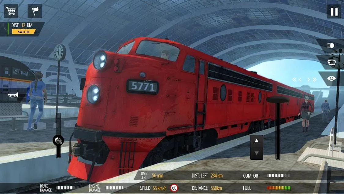 Game kereta api di Android Train Simulator PRO 2018