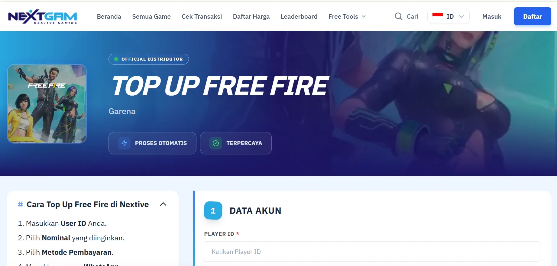  top up FF termurah terbaik dan terpercaya